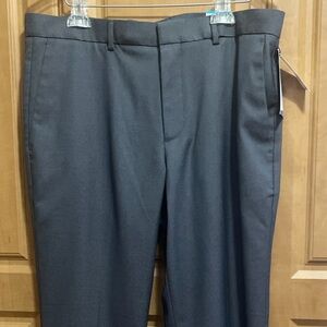 Perry Ellis Portfolio Dress Pants Mens 36x30 Brushed Nickel Slim Fit NWT $85.00